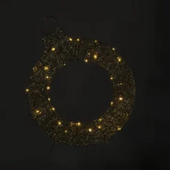 Xenos Kerstverlichting krans Ferry - ø58 cm - 40 lampjes- Kerstverlichting