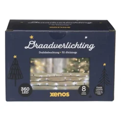 Xenos Kerstverlichting LED - klassiek wit - 360 lampjes - 27 meter- Kerstverlichting|Kerstboom Verlichting