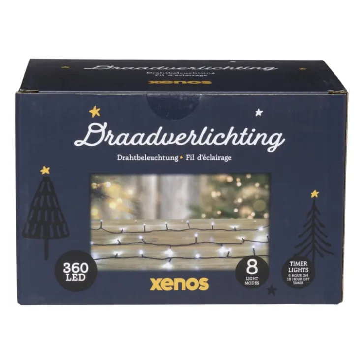 Xenos Kerstverlichting LED - klassiek wit - 360 lampjes - 27 meter- Kerstverlichting|Kerstboom Verlichting