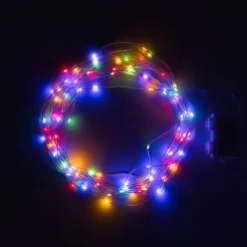 Xenos Kerstverlichting LED - multikleur - 100 lampjes - 30 cm- Kerstverlichting