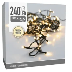 Xenos Kerstverlichting LED - warm wit - 240 lampjes - 18 meter- Kerstverlichting|Kerstboom Verlichting