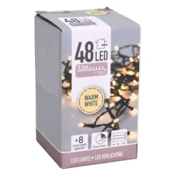 Xenos Kerstverlichting LED - warm wit - 48 lampjes - 3.5 meter- Kerstverlichting