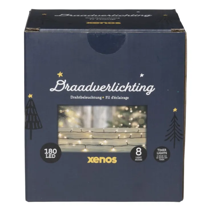 Xenos Kerstverlichting LED - warm wit - 180 lampjes - 13.5 meter- Kerstverlichting|Kerstboom Verlichting