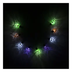 Xenos Ketting met lichtjes - skelet - ø44 cm- Verkleedaccessoires
