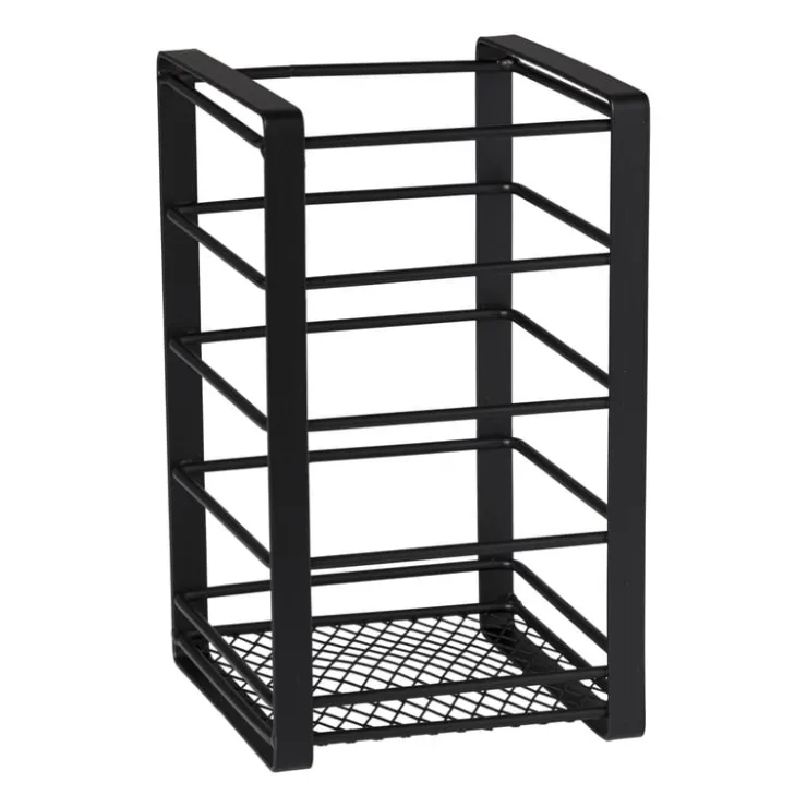 Xenos Keukentoolhouder - zwart - 10x10x16.5cm- Keukengerei