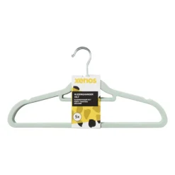 Xenos Kledinghanger vilt - groen - set van 5- Kledinghangers