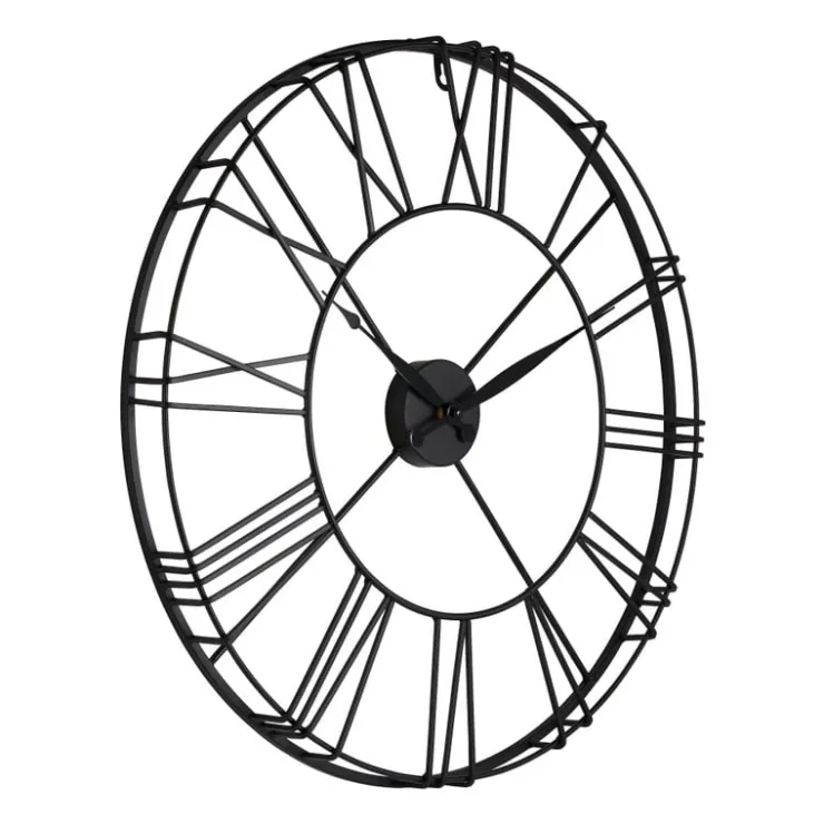 Xenos Klok Boston zwart - ø57 cm- Klokken