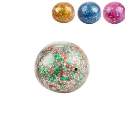 Xenos Knijpbal glitter - multikleur - diverse varianten- Spellen|Kerstcadeaus