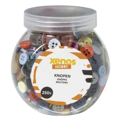 Xenos Knoopjes in pot - set van 250- Knutselspullen