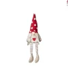 Xenos Knuffel Gnome met led - diverse varianten - 43x12x10 cm- Kerstfiguren