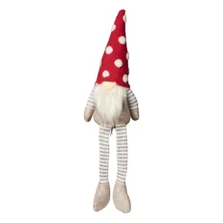 Xenos Knuffel Gnome met led - diverse varianten - 43x12x10 cm- Kerstfiguren