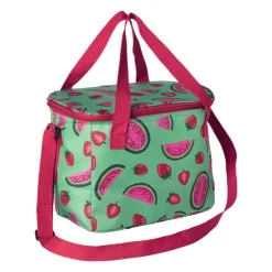 Xenos Koeltas watermeloen - groen/roze - 26x21x16 cm- Koeltassen