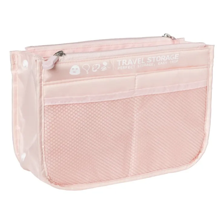 Xenos Koffer/tas organizer - roze - 26x9x17 cm- Koffer Organizers