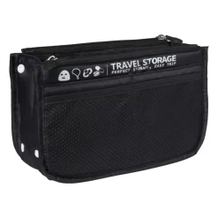 Xenos Koffer/tas organizer - zwart - 23.5x7x14 cm- Koffer Organizers