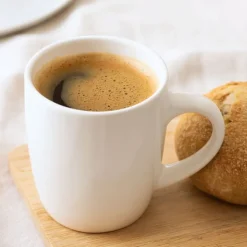 Xenos Koffie mok wit - porselein - 200 ml- Mokken
