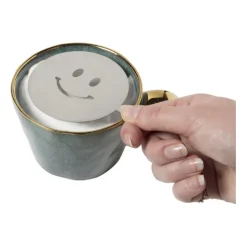 Xenos Koffie sjabloon - set van 4 - 8x10.5 cm- Koffie Accessoires|Kerstcadeaus