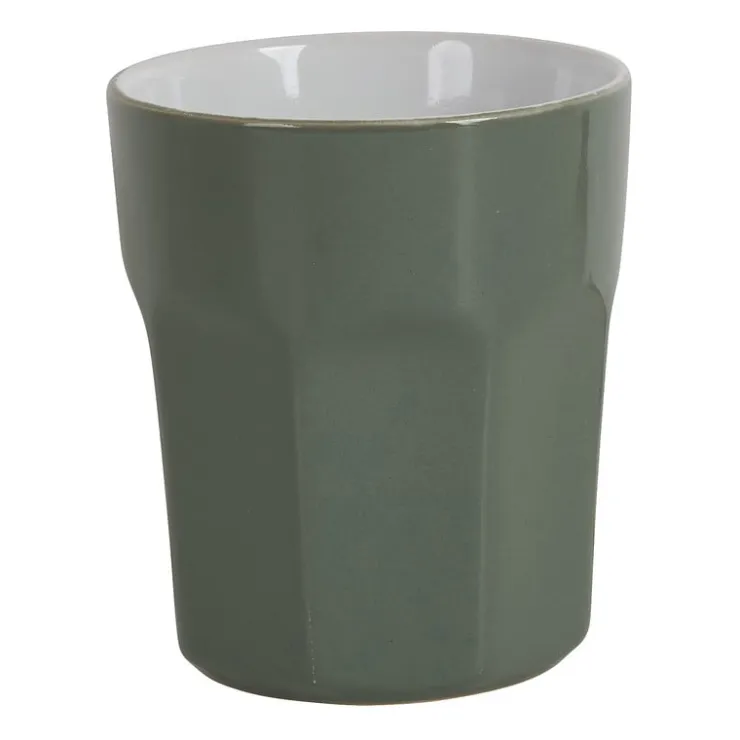 Xenos Koffiemok facet - Groen - 250 ml- Mokken