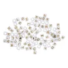 Xenos Kralen met letters - beige/goud - set van 100- Knutselspullen