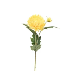 Xenos Kunstbloem chrysant - geel - 60 cm- Kunstbloemen