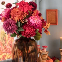 Xenos Kunstbloem chrysant groot - paars - 73 cm- Kunstbloemen