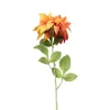 Xenos Kunstbloem dahlia - oranje - 75 cm- Kunstbloemen