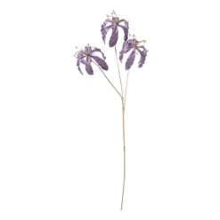 Xenos Kunstbloem gloriosa - goudkleurig/paars - 60 cm- Kunstbloemen