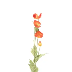 Xenos Kunstbloem klaproos - oranje - 60 cm- Kunstbloemen