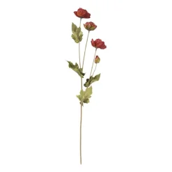 Xenos Kunstbloem klaproos - rood - 58 cm- Kunstbloemen