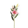 Xenos Kunstbloem lelie - roze - 91 cm- Kunstbloemen