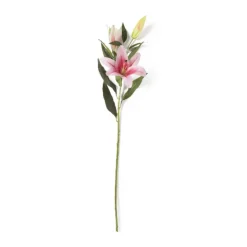 Xenos Kunstbloem lelie - roze - 91 cm- Kunstbloemen