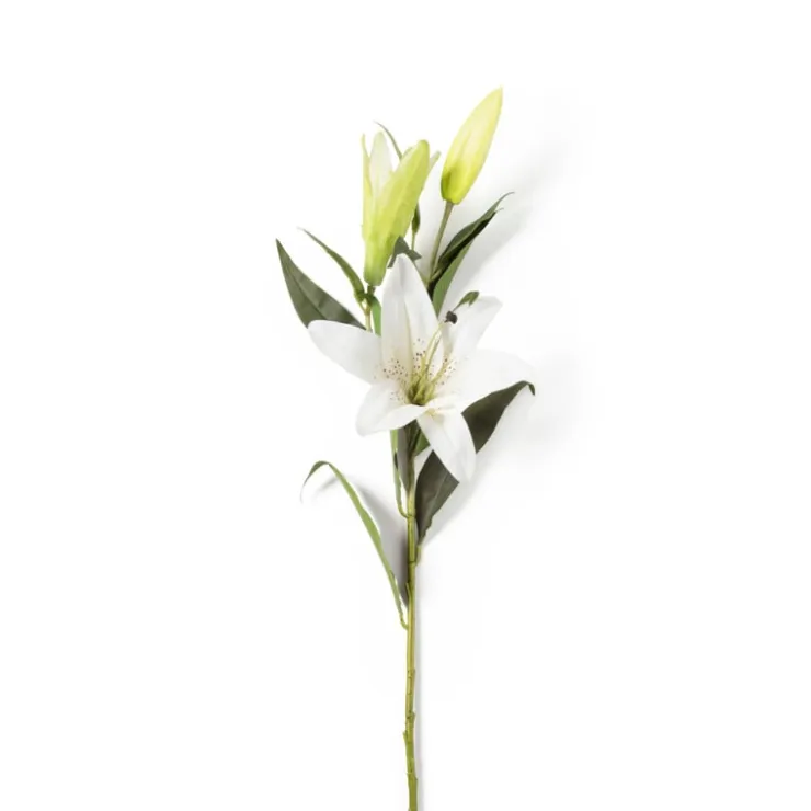 Xenos Kunstbloem lelie - wit - 91 cm- Kunstbloemen