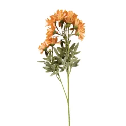 Xenos Kunstbloem madelief - oranje - 66 cm- Kunstbloemen