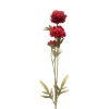 Xenos Kunstbloem met 3 chrysanten - rood - 68 cm- Kunstbloemen
