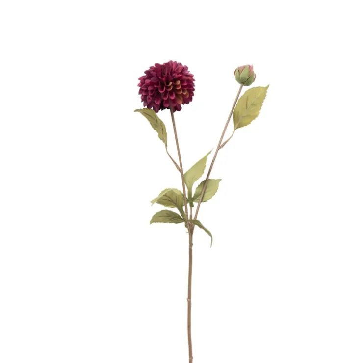 Xenos Kunstbloem met 2 chrysanten - paars - 73 cm- Kunstbloemen