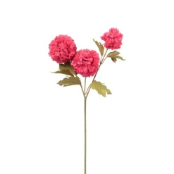 Xenos Kunstbloem met 3 hortensia's - fuchsia - 69 cm- Kunstbloemen