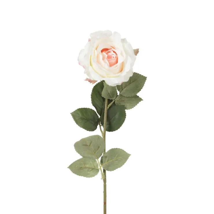 Xenos Kunstbloem roos - lichtroze - 64 cm- Kunstbloemen