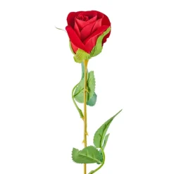 Xenos Kunstbloem roos - rood - 56 cm- Kunstbloemen