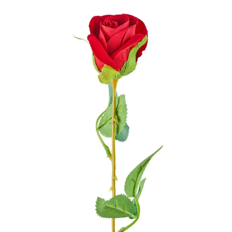 Xenos Kunstbloem roos - rood - 56 cm- Kunstbloemen