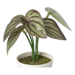Xenos Kunstplant mini syngonium - rood - 13 cm- Kunstplanten