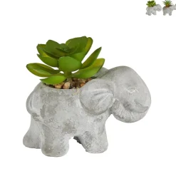 Xenos Kunstplantje in olifantje - diverse varianten - 5.5x9x7 cm- Kunstplanten