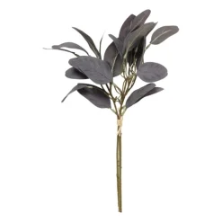 Xenos Kunsttak met bladeren - paars - 37 cm- Kunstbloemen