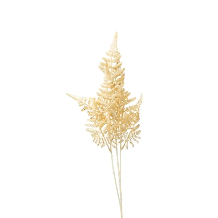 Xenos Kunsttak waaier - beige - 74 cm- Kunstbloemen