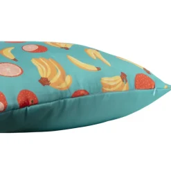 Xenos Kussen banaan & manderijn - blauw/geel - 45x45 cm- Kussens