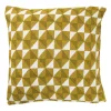 Xenos Kussen jacquard driehoek - geel - 45x45 cm- Kussens