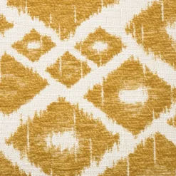 Xenos Kussen jacquard ruit - geel - 45x45 cm- Kussens