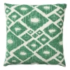 Xenos Kussen jacquard ruit - groen - 45x45 cm- Kussens