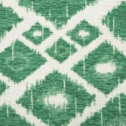 Xenos Kussen jacquard ruit - groen - 45x45 cm- Kussens