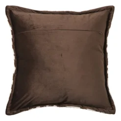 Xenos Kussen jacquard zebra - bruin/wit - 45x45 cm- Kussens