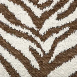 Xenos Kussen jacquard zebra - bruin/wit - 45x45 cm- Kussens