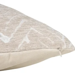 Xenos Kussen jacquard zigzag - beige - 45x45 cm- Kussens